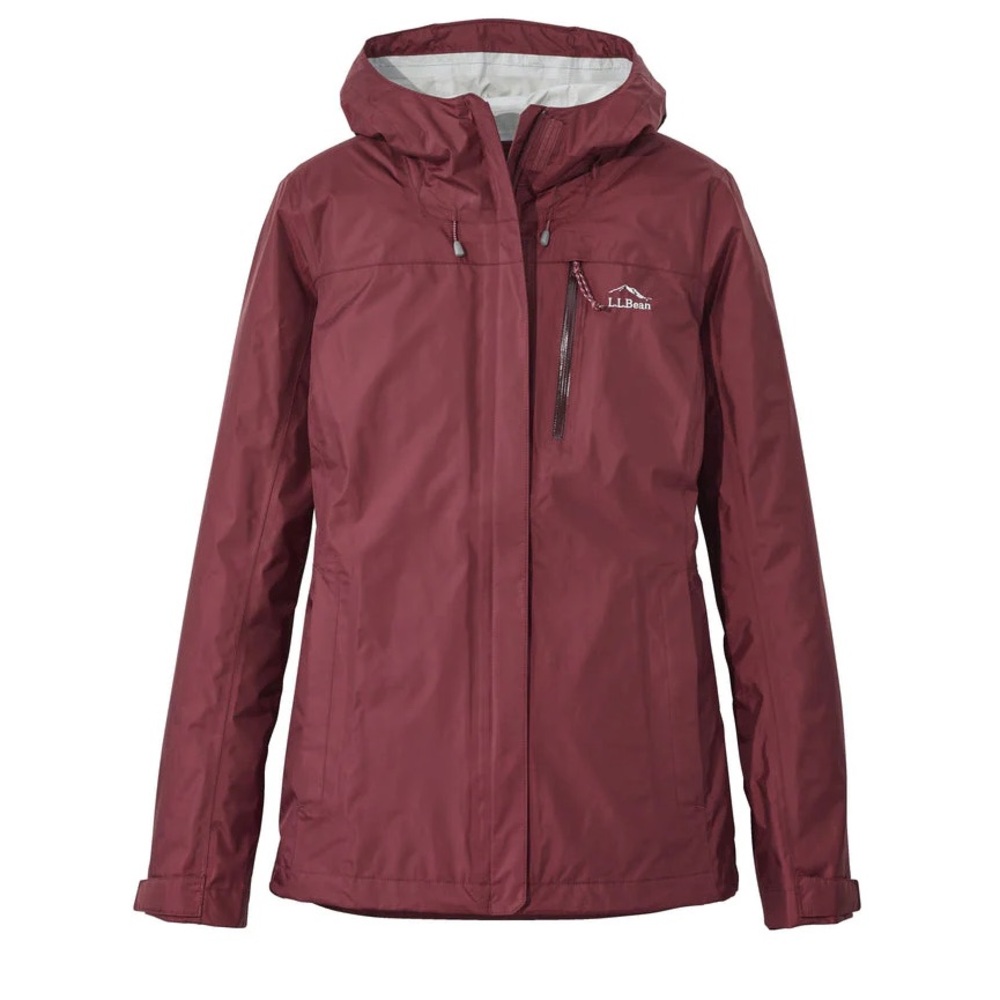 L.L. Bean Women's Hooded Waterproof Jacket in Maroon